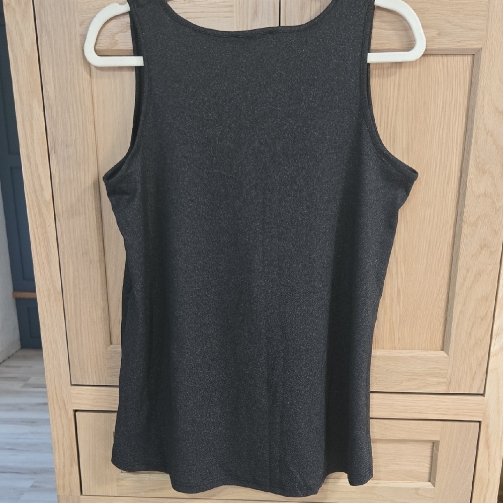 Charcoal Button-Front Tank Top - Picture 5 of 5